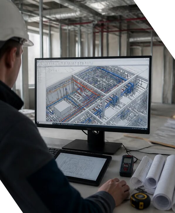 Создание BIM модели инженерных сетей для объектов в Стрежевом